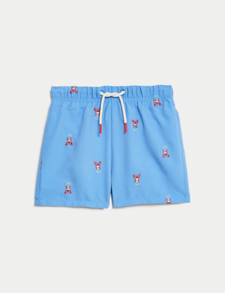 Lobster Print Swim Shorts (0-3 Yrs) 1 of 3