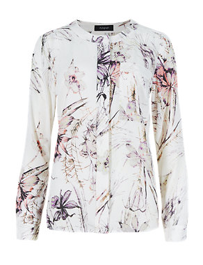 Logn Sleeve Floral Blouse Image 2 of 4