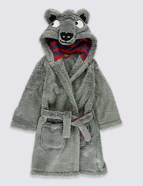 Long Sleeve Bear Dressing Gown (1-8 Years) Image 2 of 4
