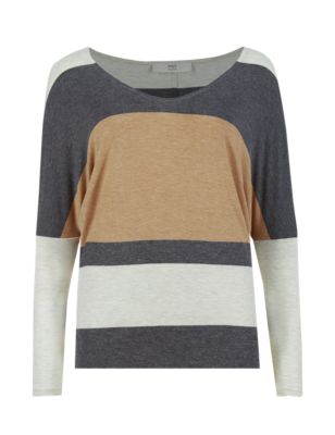 Long Sleeve Colour Block Top Image 2 of 4