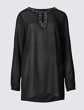 Long Sleeve Embroidered Tunic Image 2 of 4