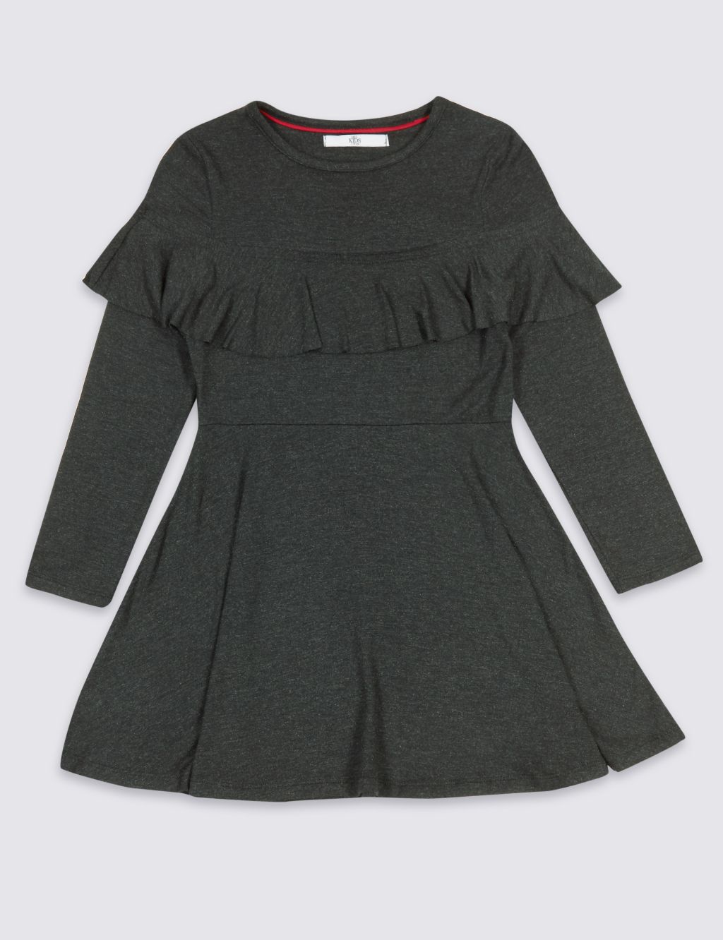 Long Sleeve Frill Dress (3-14 Years) 1 of 5