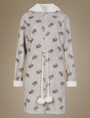 Long Sleeve Hooded Dressing Gown Image 2 of 3