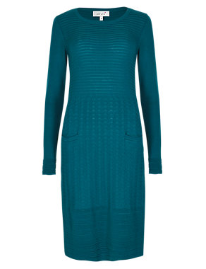 Long Sleeve Knitted Tunic Dress Image 2 of 4