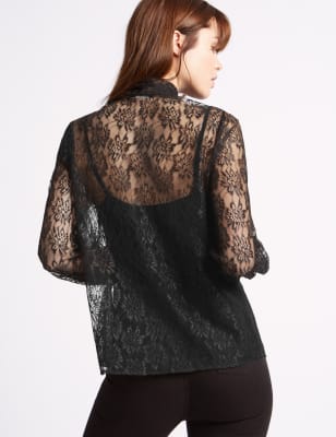 Lace long sleeve outlet blouses