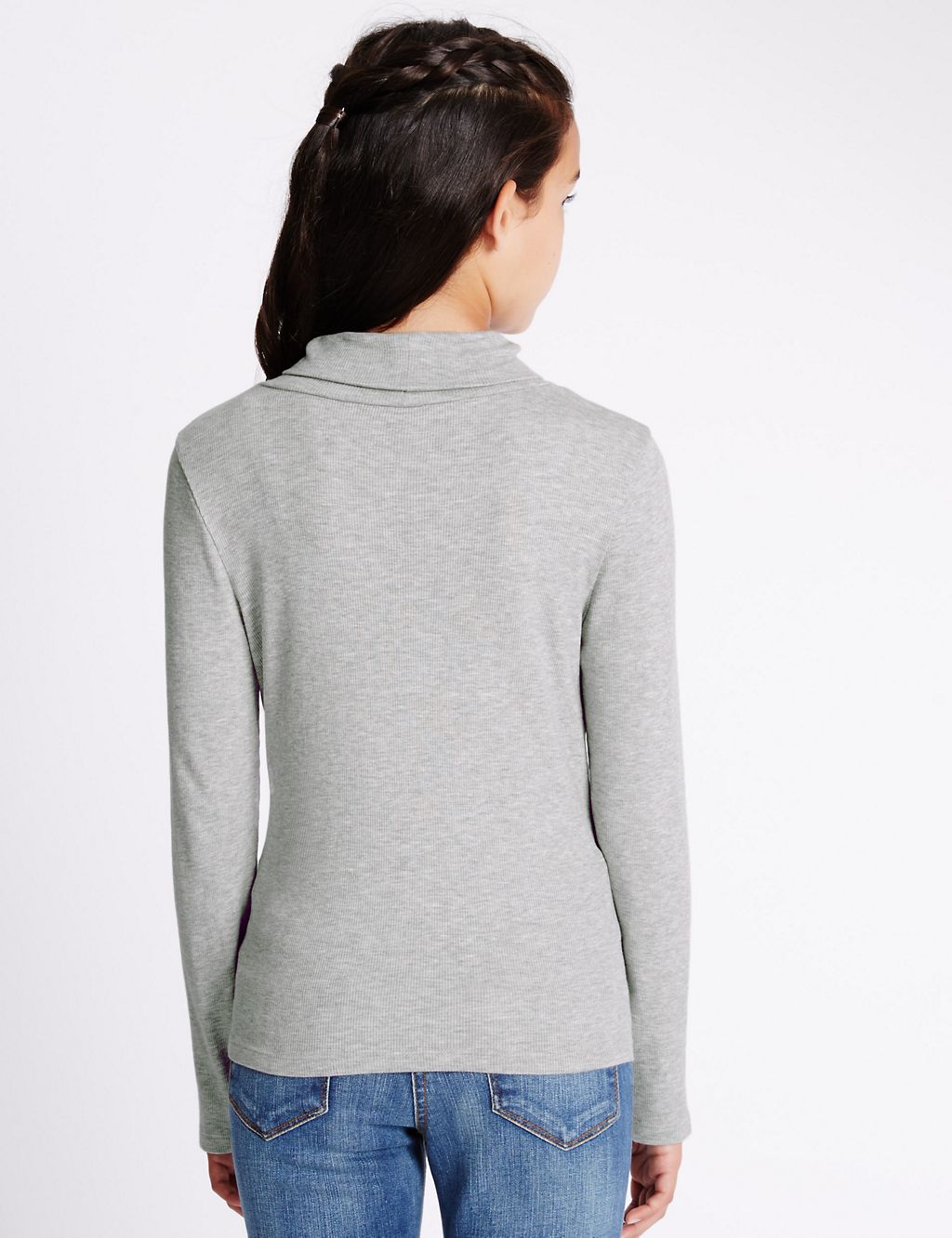 Long Sleeve Roll Neck Top (5-14 Years) 2 of 5