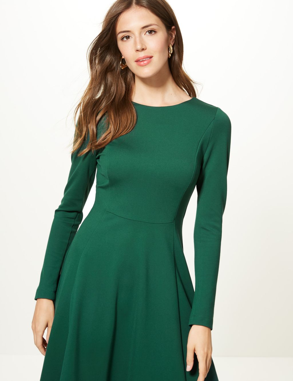 Long Sleeve Skater Dress | M&S Collection | M&S