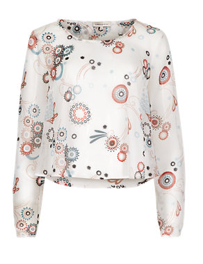 Long Sleeve Spiral Print Blouse Image 2 of 4