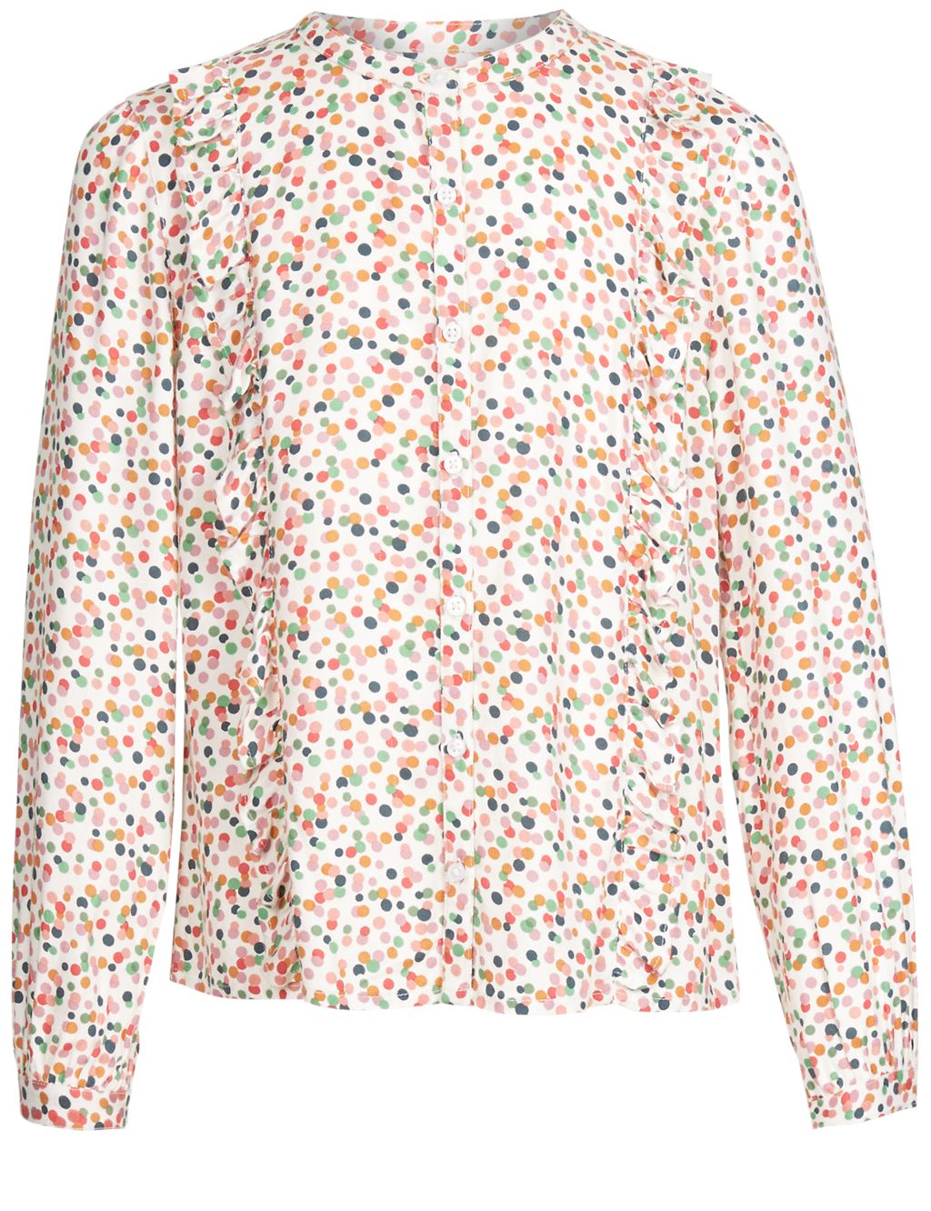 Long Sleeve Spotted Blouse (5-14 Years) 4 of 5