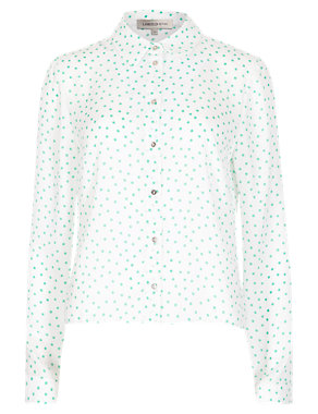 Long Sleeve Spotted Blouse Image 2 of 4