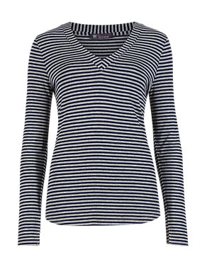 Long Sleeve Striped Top Image 2 of 5