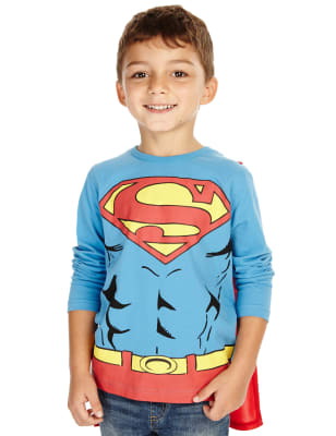 Superman t shirt with best sale cape toddler