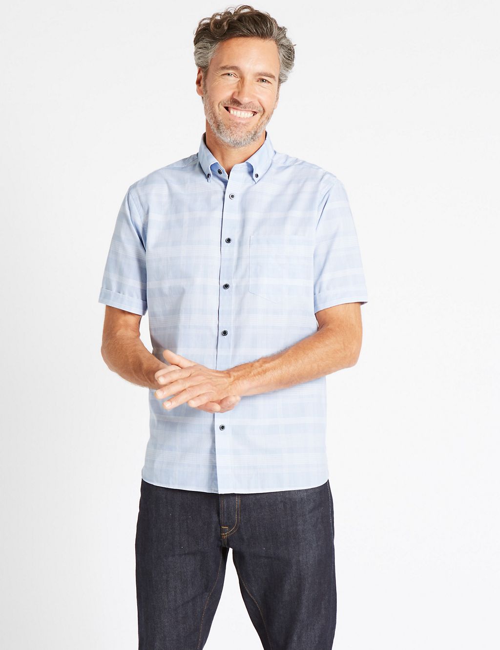 Longer Length Pure Cotton Checked Shirt 3 of 5