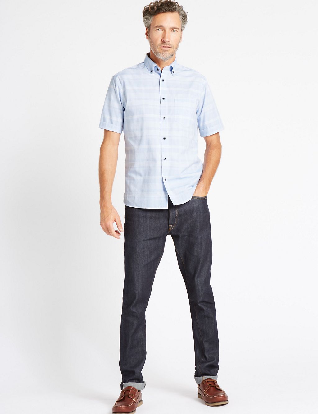 Longer Length Pure Cotton Checked Shirt 2 of 5