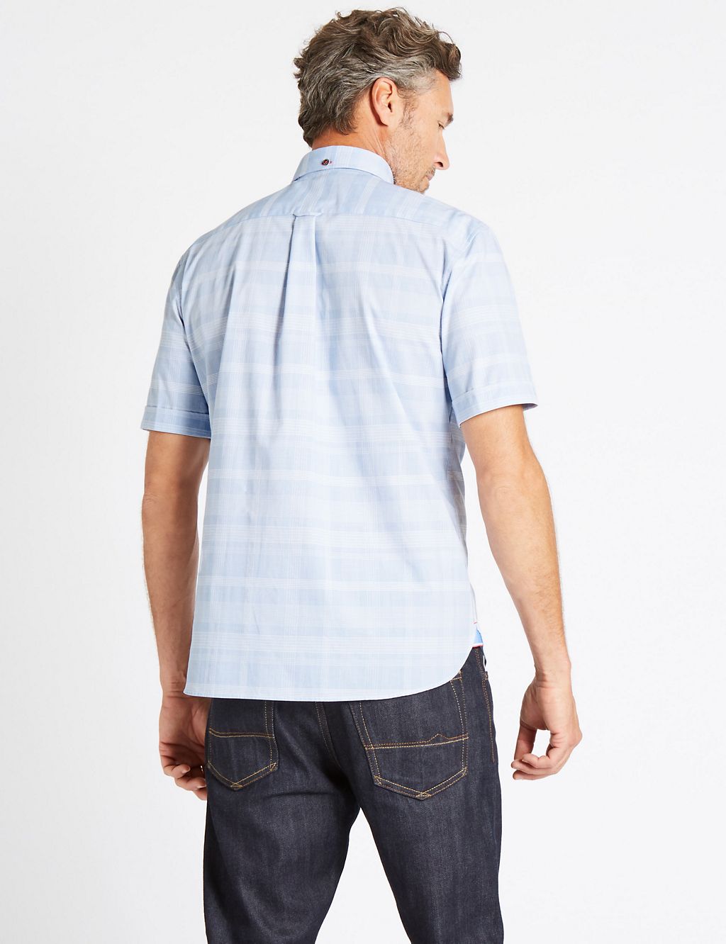 Longer Length Pure Cotton Checked Shirt 4 of 5