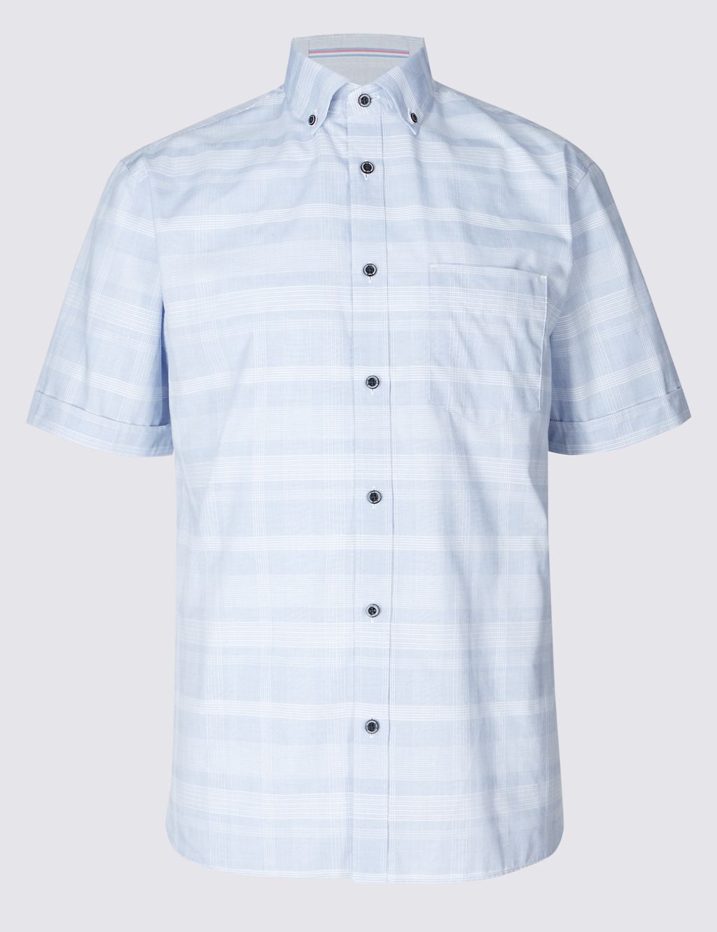 Longer Length Pure Cotton Checked Shirt 1 of 5