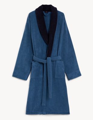 Longer Length Pure Cotton Dressing Gown Image 1 of 1