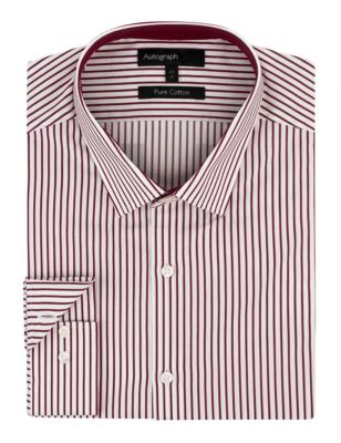 Longer Length Pure Cotton Striped Shirt Image 1 of 1
