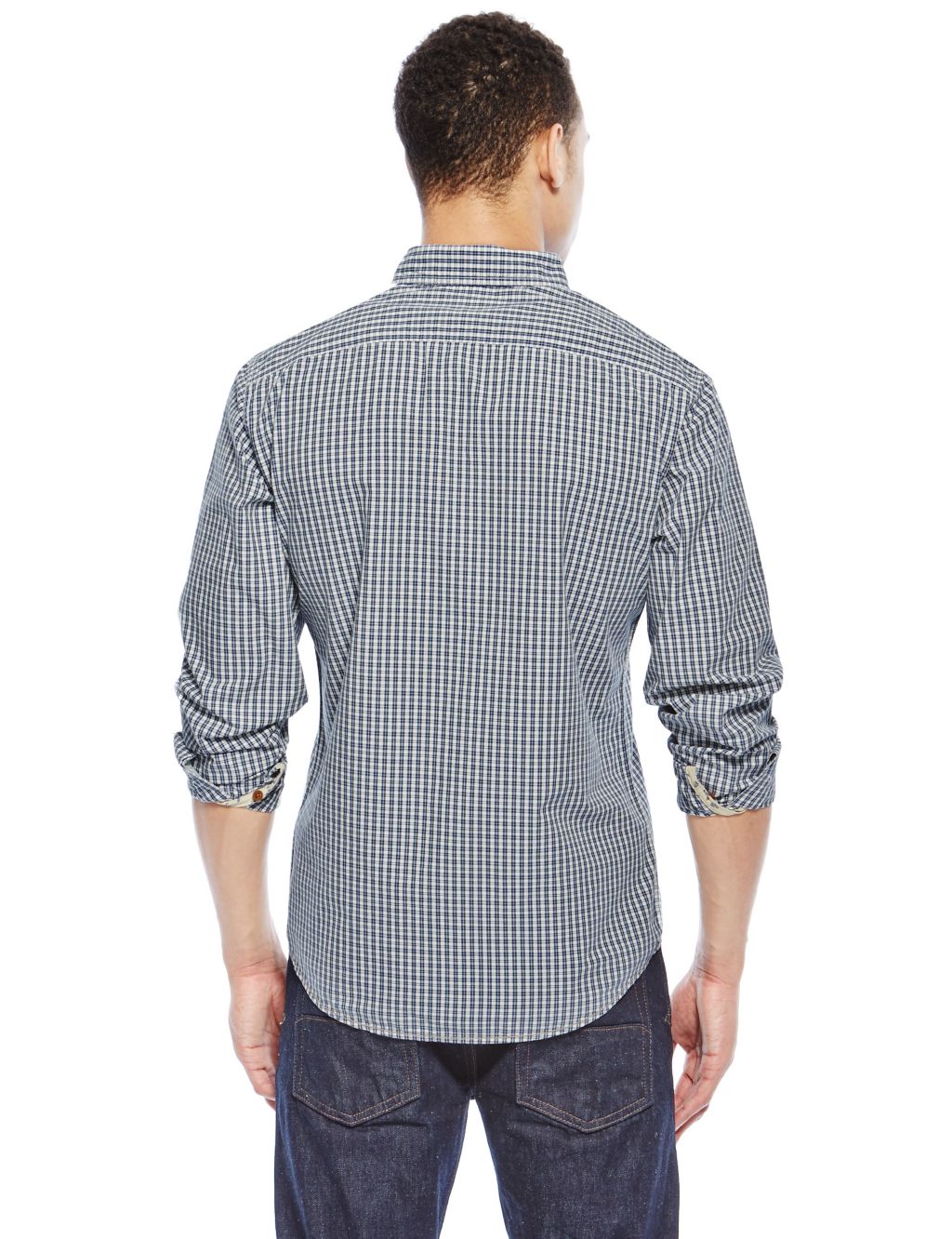 Longer Length Pure Cotton Tailored Fit Shirt 2 of 5