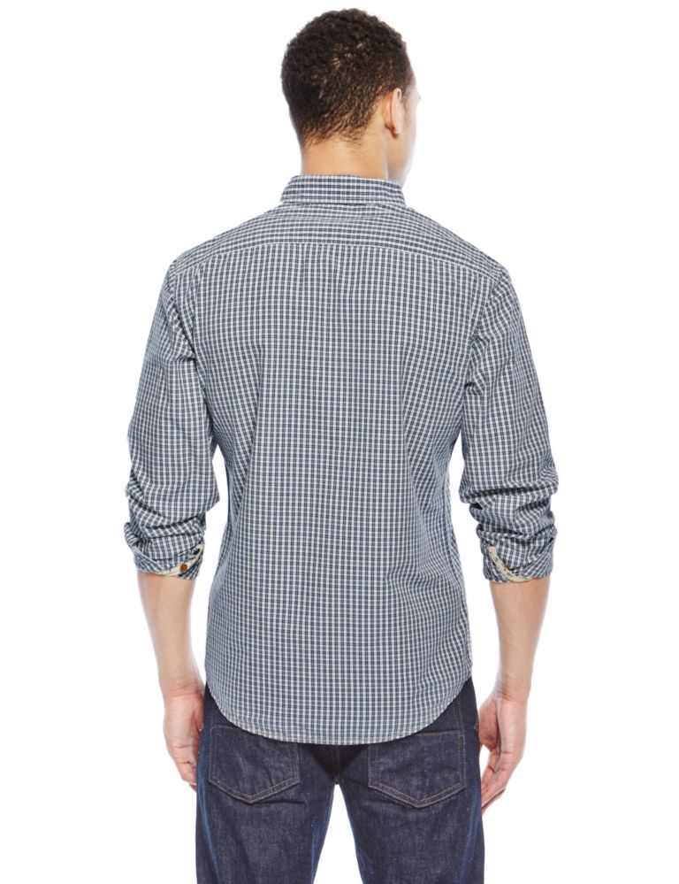 Longer Length Pure Cotton Tailored Fit Shirt 3 of 5