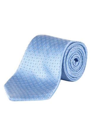 Longer Length Pure Silk Textured Tie Image 1 of 1