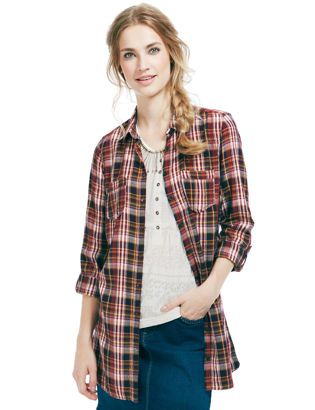 Longline Checked Shirt 2 of 4