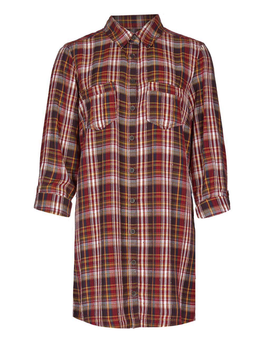 Longline Checked Shirt 1 of 4