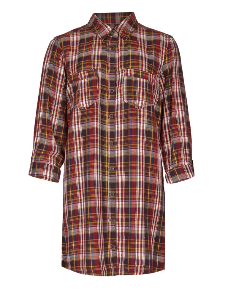 Longline Checked Shirt 3 of 4