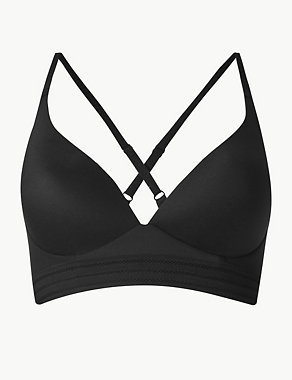 Longline Crossover Padded Plunge Bra A-E Image 2 of 5