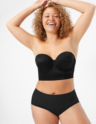 Longline Low Back Padded Strapless Bra A-DD, M&S Collection