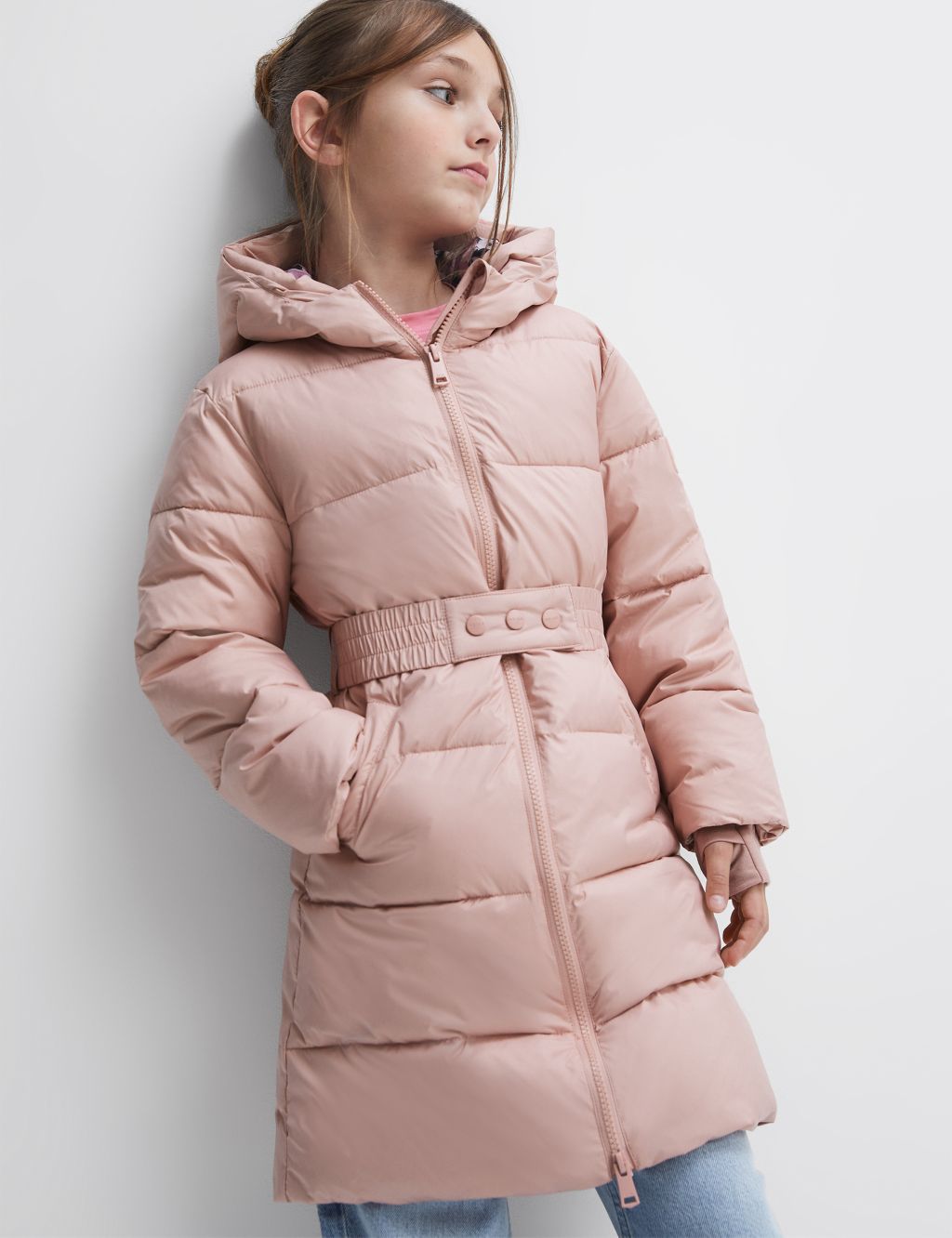 Longline Quilted Hooded Coat (4-12 Yrs) 3 of 5