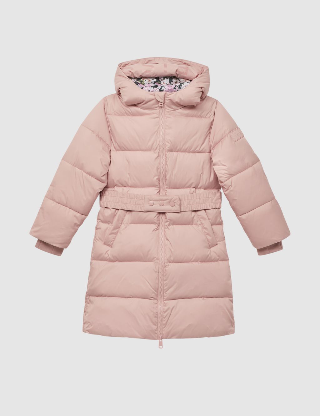 Longline Quilted Hooded Coat (4-12 Yrs) 1 of 5