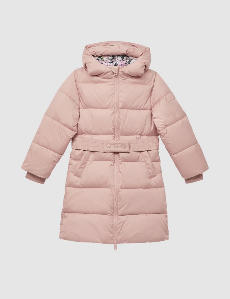 Longline Quilted Hooded Coat (4-12 Yrs) 2 of 5