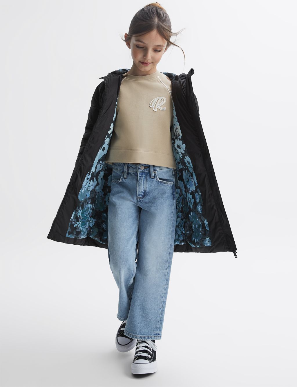 Longline Quilted Hooded Coat (4-12 Yrs) 2 of 5