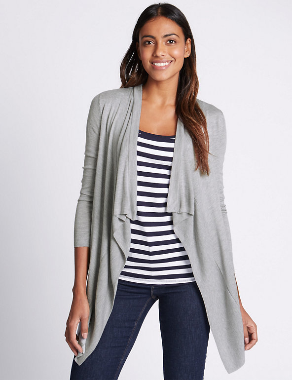 Longline Waterfall Cardigan, M&S Collection