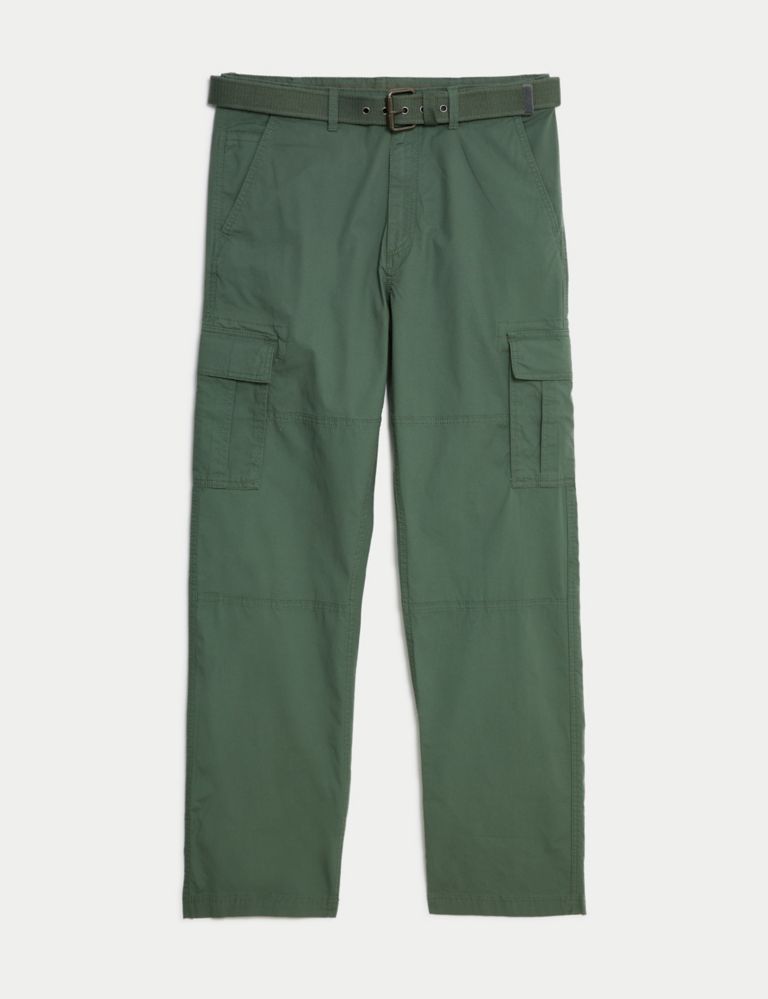 Loose Fit Belted Ripstop Textured Cargo Trousers 2 of 6