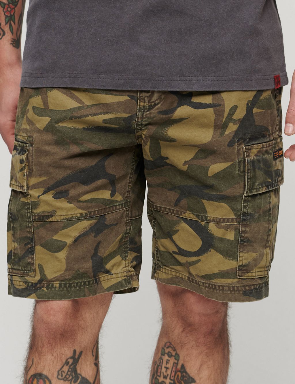 Loose Fit Pure Cotton Cargo Shorts 1 of 6