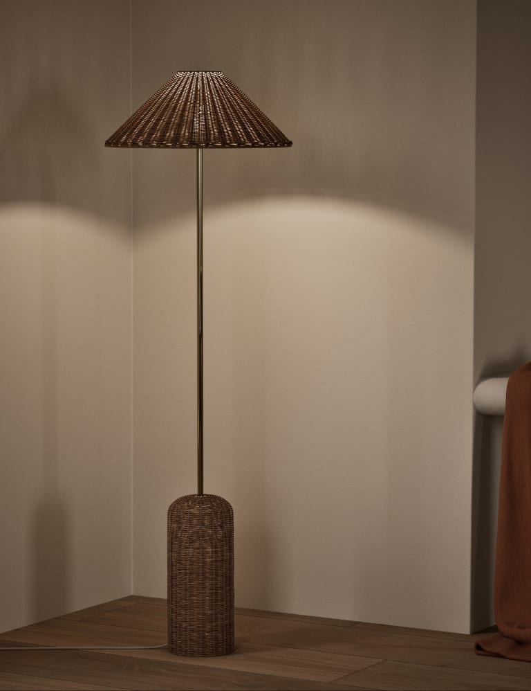 Lotus Rattan Floor Lamp 3 of 10