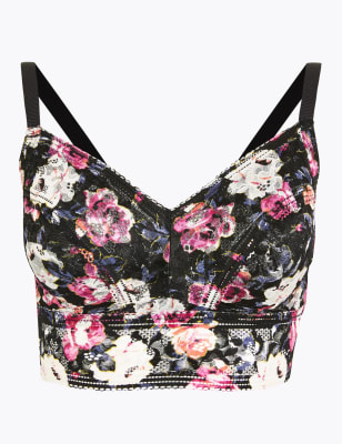 Louisa Lace Floral Longline DD+ Bralet Image 2 of 6