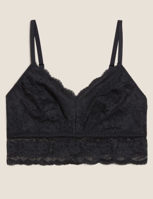 black longline bralette