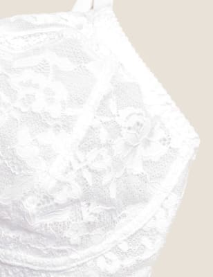 black lace longline bralette