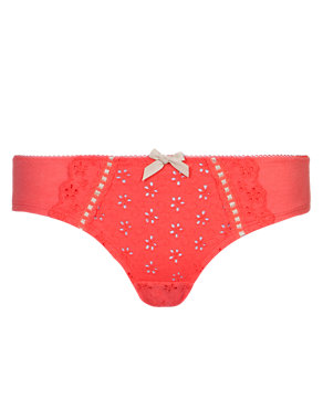 Low Rise Broderie Brazilian Knickers Image 2 of 4