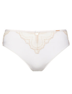 Low Rise High Leg Lace Knickers Image 2 of 3