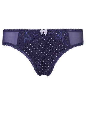 Low Rise Pin Spotted Brazilian Knickers Image 2 of 4
