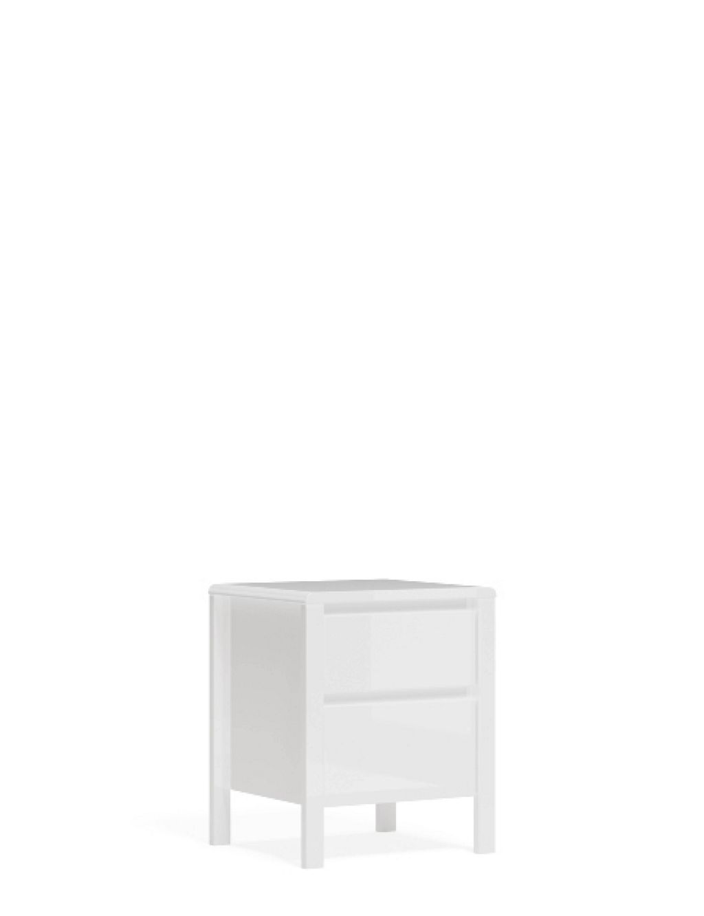 Loxton Gloss 2 Drawer Bedside Table 2 of 8