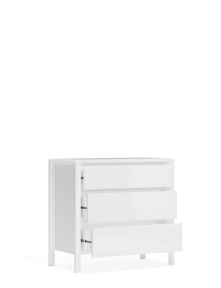 Loxton Gloss 3 Drawer Chest 4 of 8