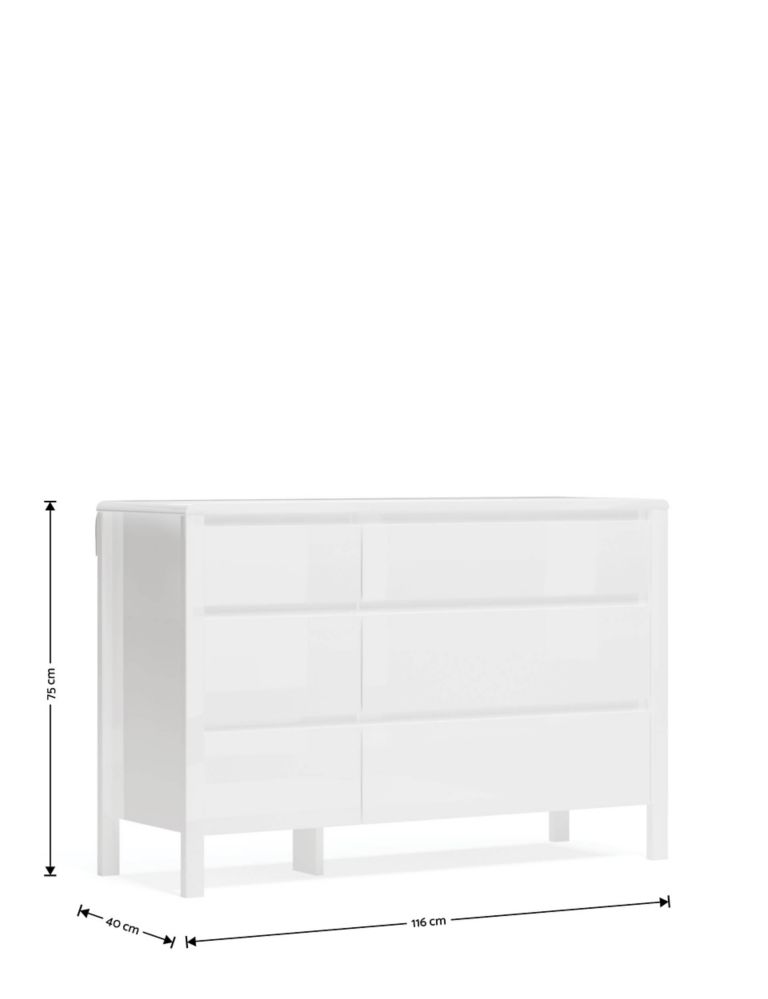 Loxton Gloss 6 Drawer Chest 7 of 8