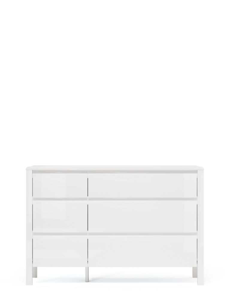 Loxton Gloss 6 Drawer Chest 2 of 8