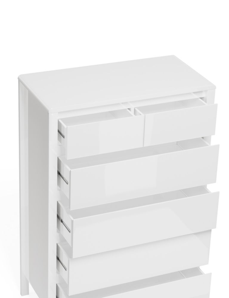 Loxton Gloss 6 Drawer Chest 4 of 8