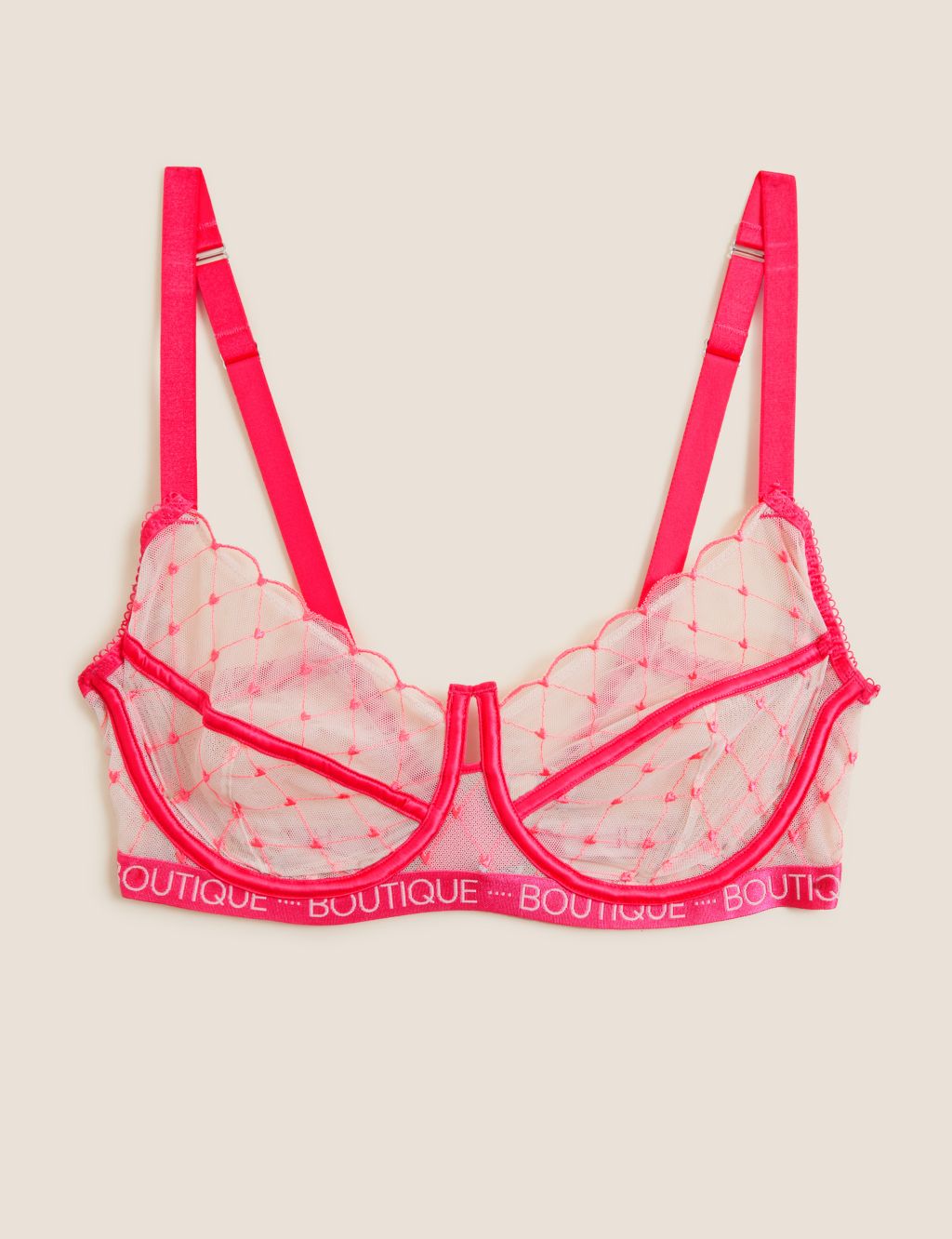 Lucia Heart Embroidered Full Cup Bra F-H | Boutique | M&S